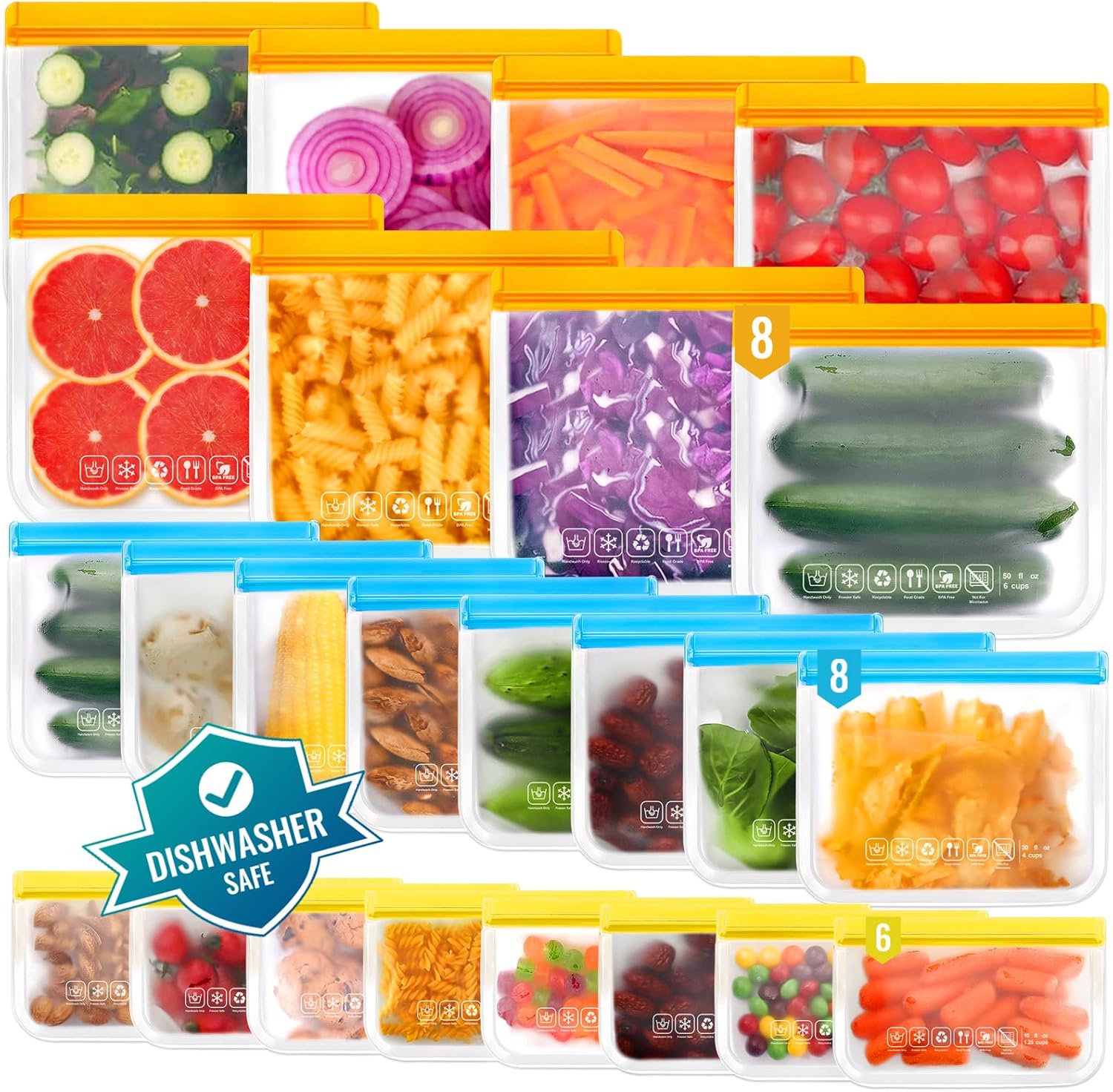 Zip Top silicone food bags