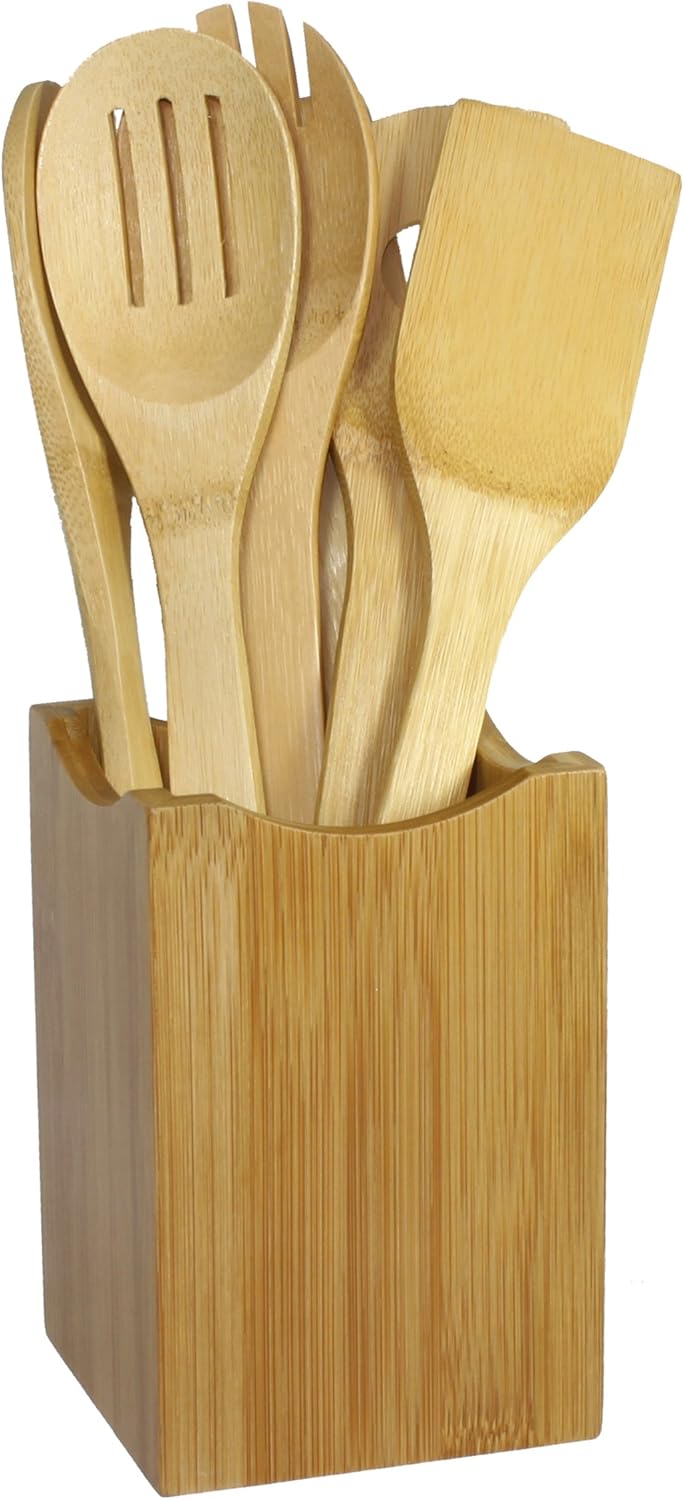 Bamboo utensil set
